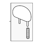 UN891DVAA - Body: Headrest for Chrysler: Sebring Image