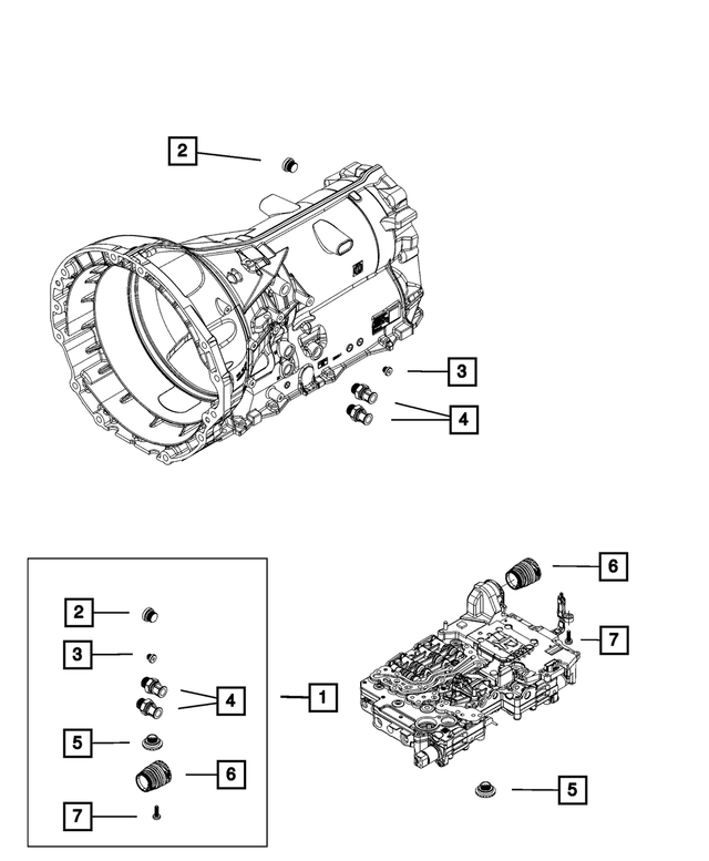 68142479AB - 8HP45; 8-Speed; Automatic Transmission: Transmission Plug Kit for Mopar Image