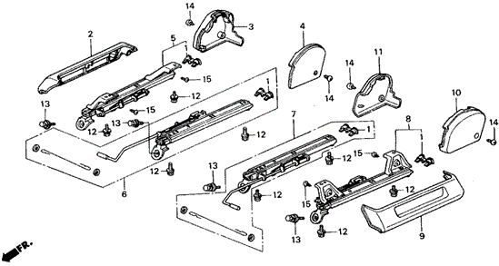Front Seat Components (1) for 1988 Honda Civic #0