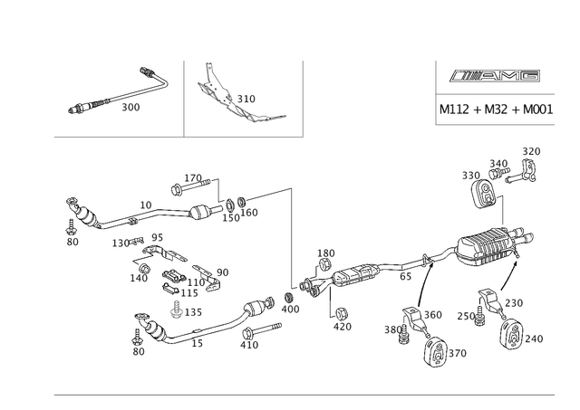 2034903619 - Exhaust System: Exhaust Pipe for Mercedes-Benz: C32 AMG Image image