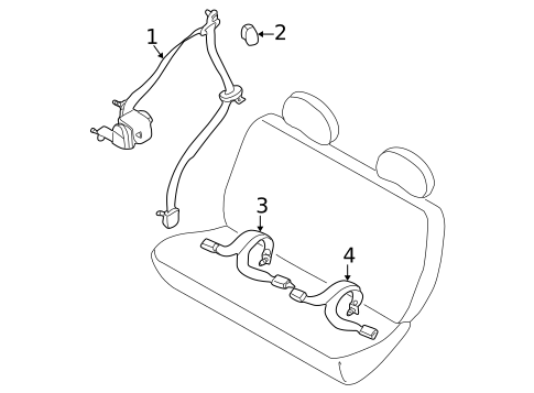 Seat Belt for 2003 Nissan Frontier #1
