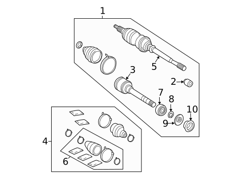 Drive Axles for 2007 Toyota Solara #0