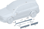2438170100 - Interior Trim/Exterior Detachable Parts: Symbol Sign for Mercedes-Benz: EQB 250+, EQB 300, EQB 350 Image