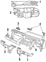 4677009 - HVAC: Cover for Chrysler: LeBaron, New Yorker | Dodge: Shadow, Spirit Image