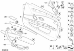 51218156538 - Vehicle Trim: Grip Bracket for BMW: 525i, 525xi, 528i, 528xi, 530i, 530xi, 535i, 535xi, 540i, 540iP, 545i, 550i, 740i, 740iL, 740iLP, 750iL, 750iLP, M5 Image image