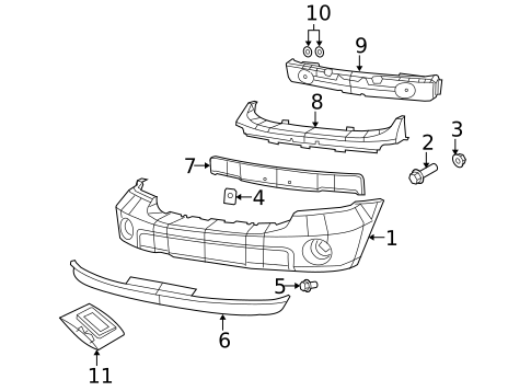 Bumper & Components - Front for 2008 Chrysler Aspen #0