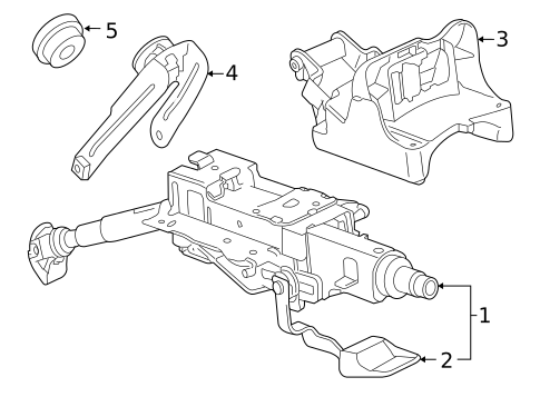Steering Column Assembly for 2006 Volkswagen Rabbit #0