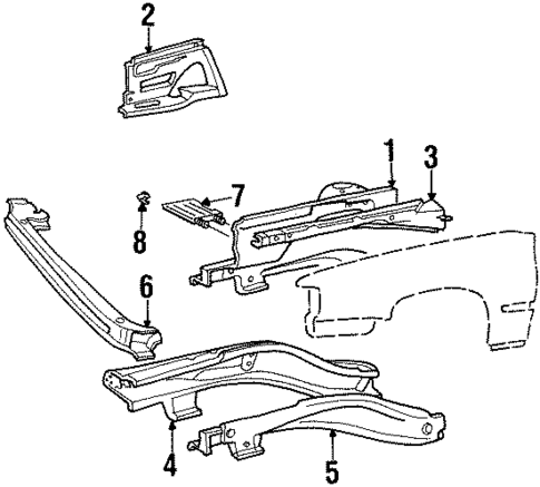 Structural Components & Rails for 1995 Volvo 850 #0