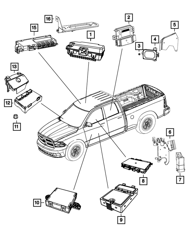 68184654AA - Electrical: Module Bracket for Mopar Image image