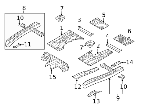 Floor & Rails for 2009 Audi Q7 #0