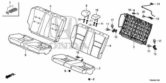 Rear Seat for 2017 Honda Accord #0