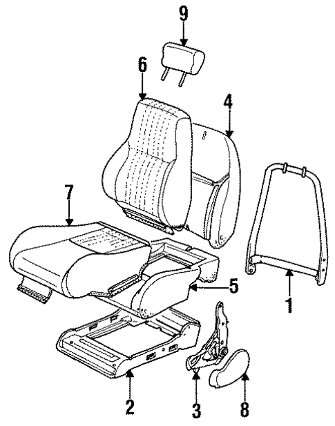 Seat Assembly for 1996 Pontiac Firebird #1