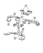 68030850AA - Air Conditioners and Heaters: A/c And Heater Duct, Right for Mopar Image