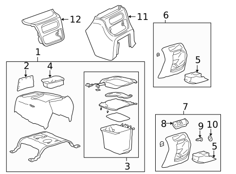 Center Console for 2000 Chevrolet Suburban 2500 #0