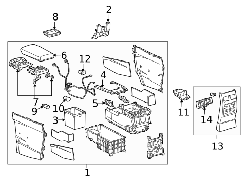 Center Console for 2015 Lexus RX350 #1