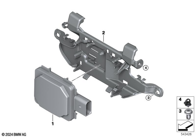 66315B3AD16 - General Electrical System: Front Radar Sensor -  for BMW-Motorrad Image image