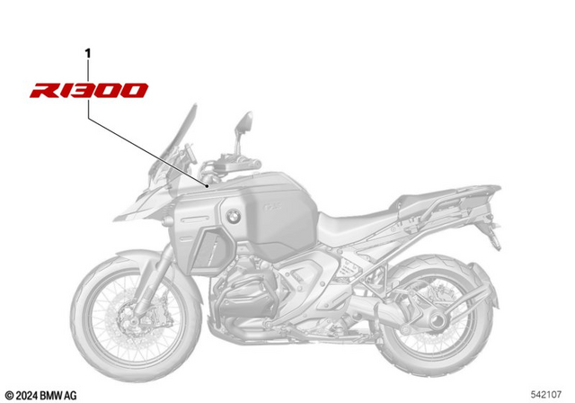 51145A9DC44 - Body Equipment: Decor Fairing Side Panel, Right - The rock for BMW-Motorrad Image