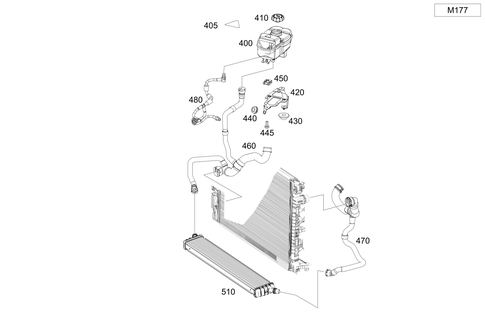Expansion Reservoir, Mount and Hoses for 2018 Mercedes-Benz GLC63 AMG S #0