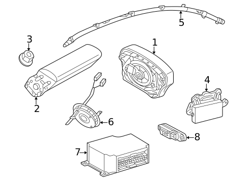 Air Bag Components for 2004 Mercedes-Benz CL55 AMG #0