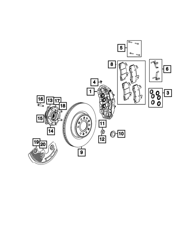« 68724015AA –  : Frein Rotor, Côté Gauche pour Mopar Image »