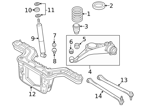 Rear Suspension for 2010 Mazda Tribute #2