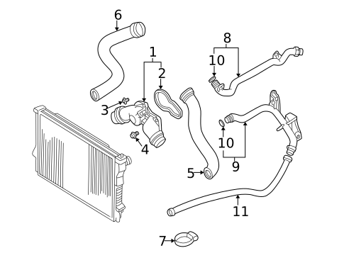 Hoses & Pipes for 2000 BMW Z3 #0