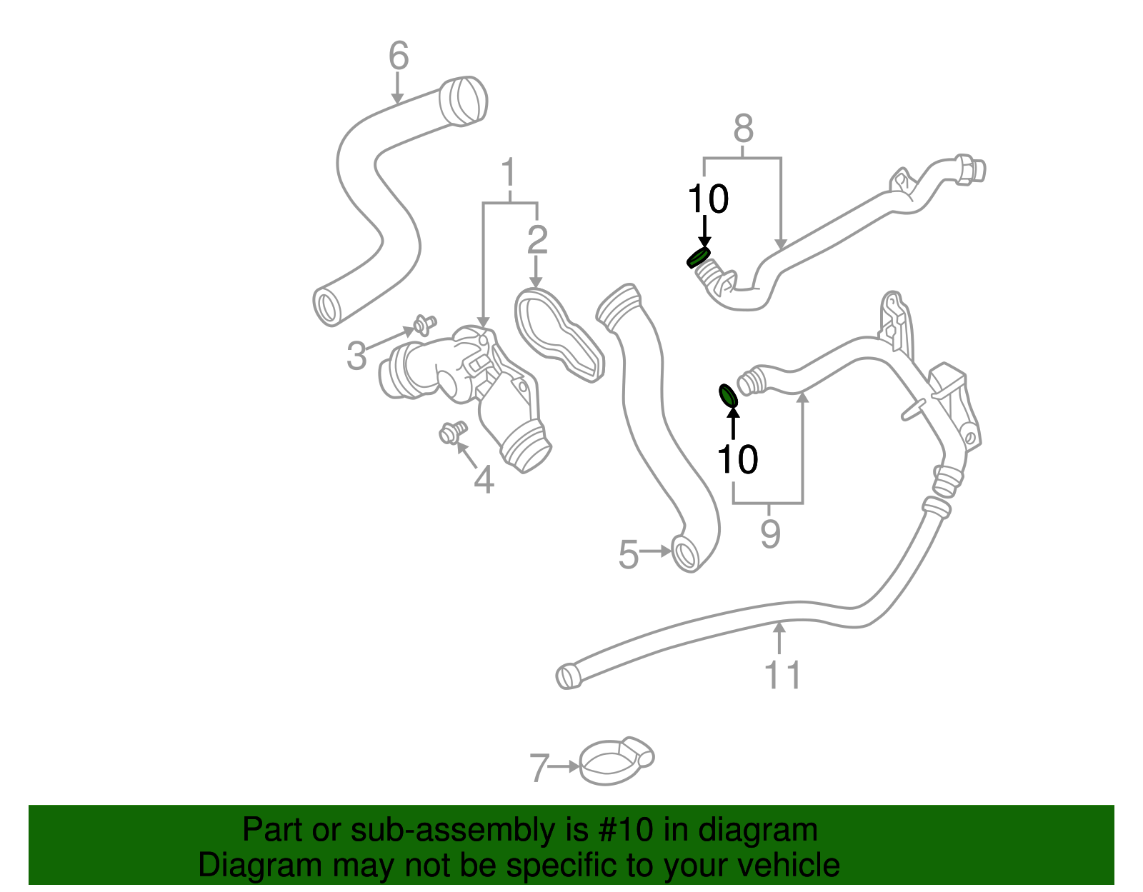 11531435808 - 1999-2006 BMW Engine Coolant Pipe O-Ring (11