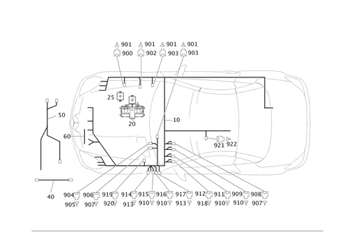 Engine Cable Harness, Body Mounted for 2009 Mercedes-Benz SLK 300 #0