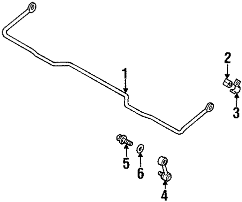 Stabilizer Bar & Components for 1998 Kia Sephia #0