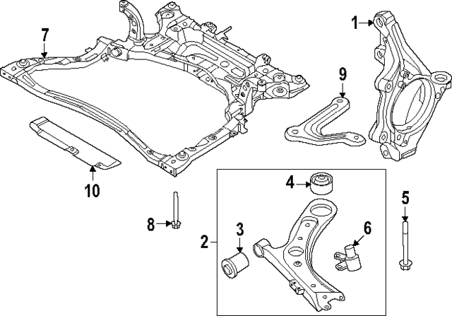 54500IB200 - : Lower Control Arm for Hyundai Image