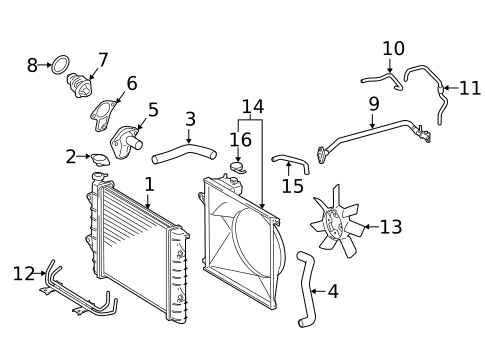 Radiator & Components for 2020 Toyota Tacoma #0