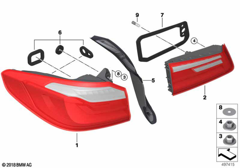 Rear Light for 2016 BMW 530iX #0