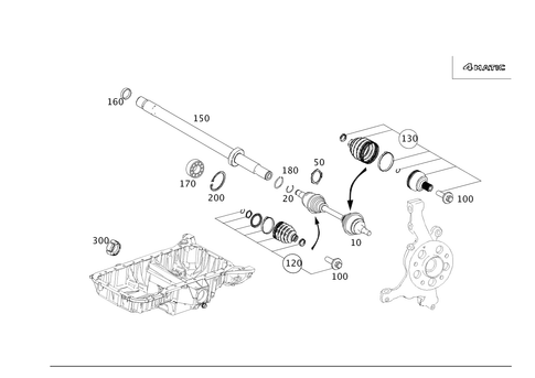4MATIC&reg; Front Axle Shaft for 2011 Mercedes-Benz E550 #0