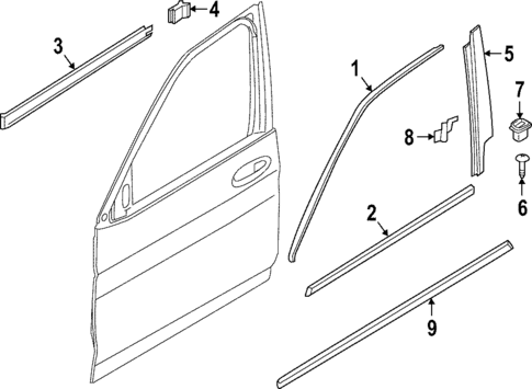 Exterior Trim - Front Door for 2021 BMW X7 #0