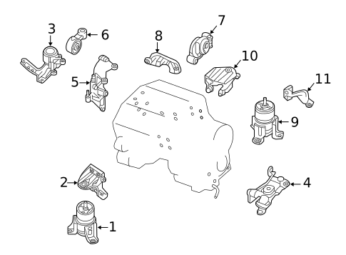 Engine & Trans Mounting for 2013 INFINITI JX35 #1