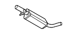 1J0253209Q - Exhaust: Front Muffler for Volkswagen: Beetle, Golf, Jetta Image