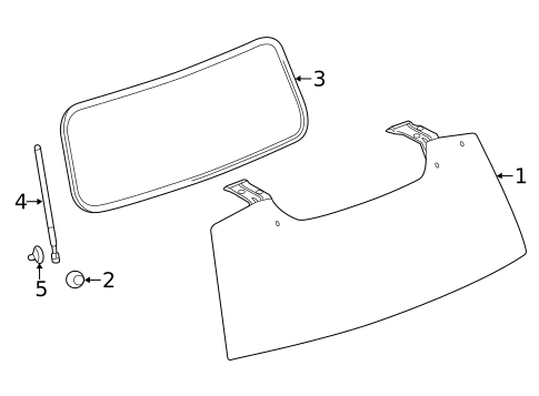 Glass - Lift Gate for 2017 Chevrolet Tahoe #0
