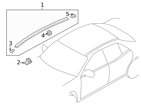 Exterior Trim - Roof for 2001 Mazda Protege #1