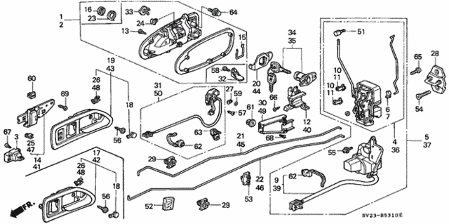 Door Lock for 1995 Honda Accord #0