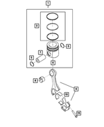 5003650AA - 6.7L Turbo Diesel; Engine: Piston Pin Ring for Mopar Image