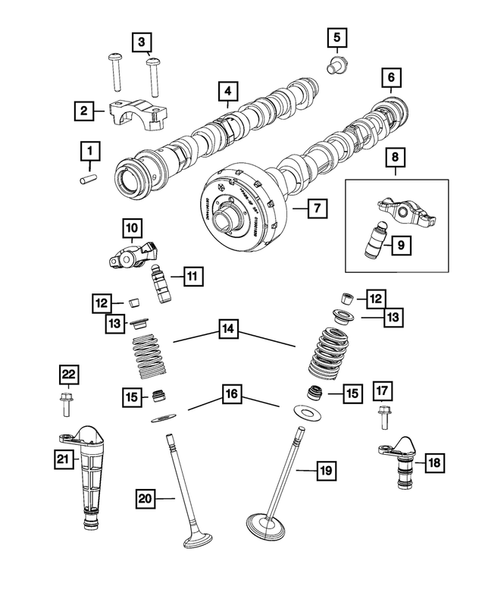 Camshaft and Valve for 2025 Chrysler Pacifica #0