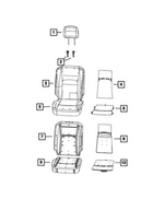 7JE001X7AA - Interior Trim: Front Headrest for Mopar Image