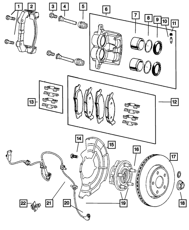 5143699AC - Brakes: Disc Brake Caliper Adapter, Right Or Left for Mopar Image image