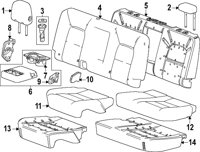 85658203 - : Part# 85658203 F Restraint for Chevrolet: Colorado Image
