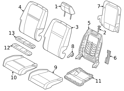 Driver Seat Components for 2012 Dodge Journey #0