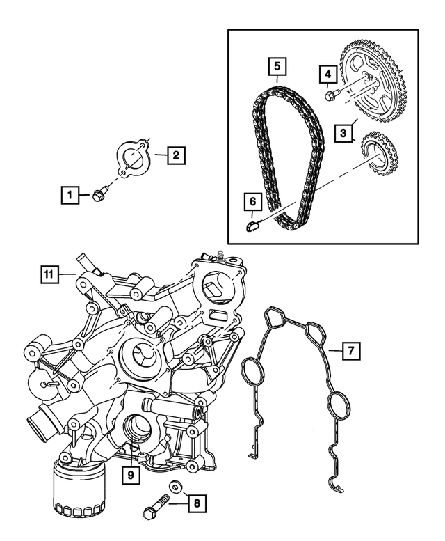 6036611AA - Engine 8.3L Ten Cylinder [EWC]: Bolt for Mopar Image