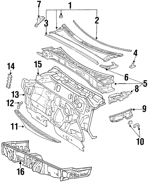 Cowl for 1992 Toyota Celica #0