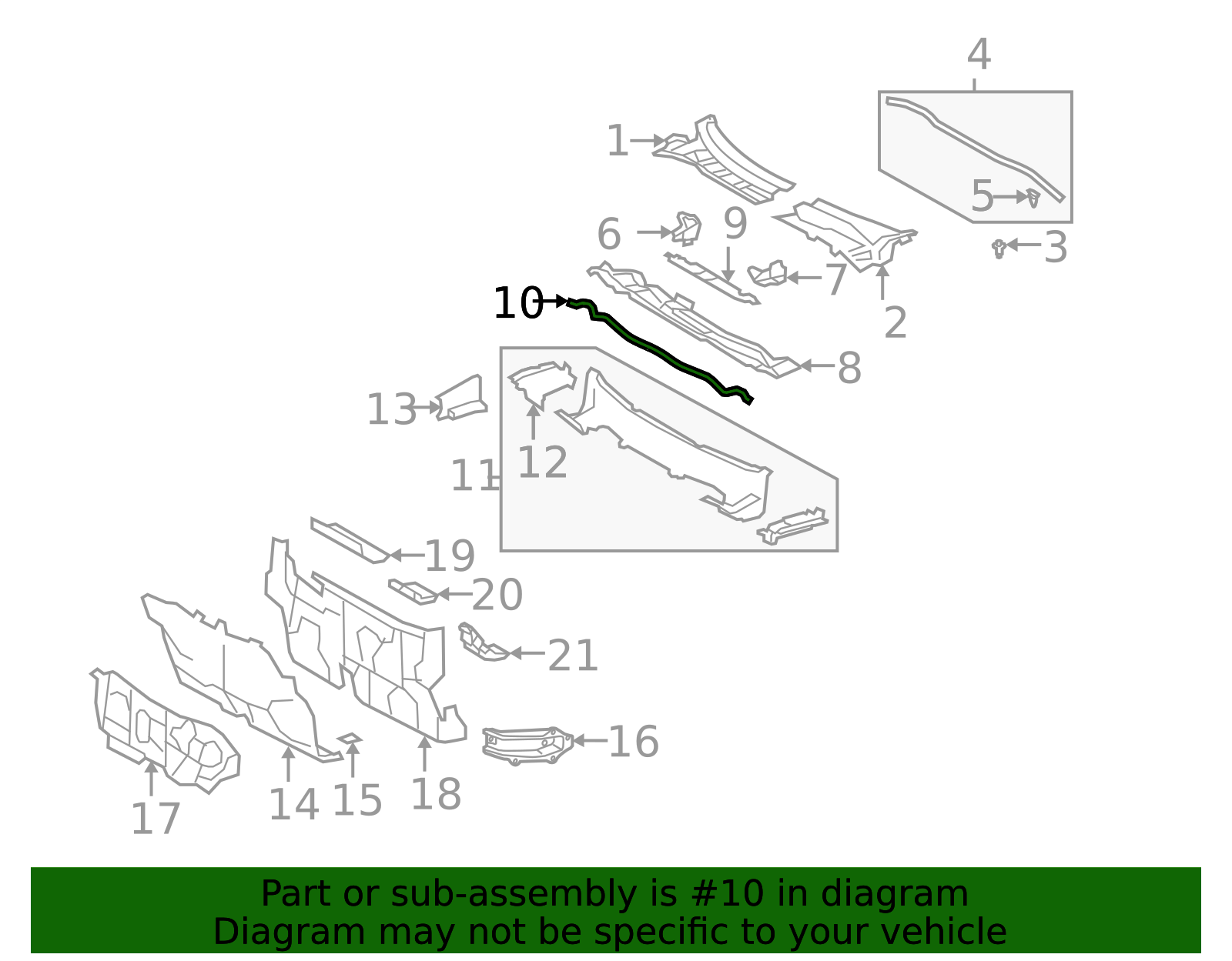 Toyota OEM Cowl Seal 55737-74010 | Toyota OEM Parts Giant
