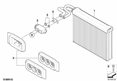 Evaporator / Expansion Valve for 2010 BMW X5 3.0si #0