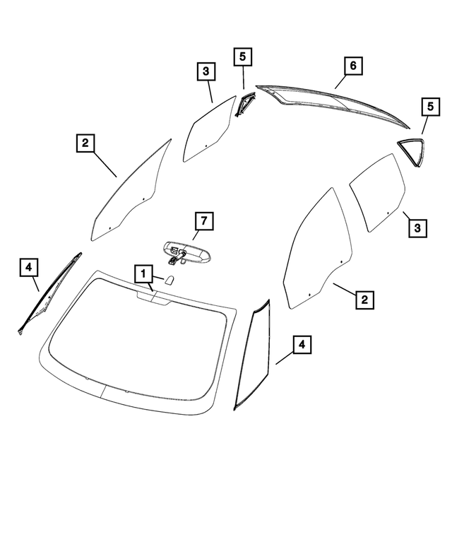 68263681AA - Glass: Windshield for Mopar Image image